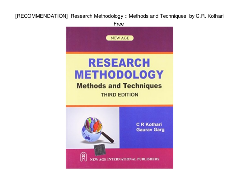 Research Methodology By Cr Kothari Pdf